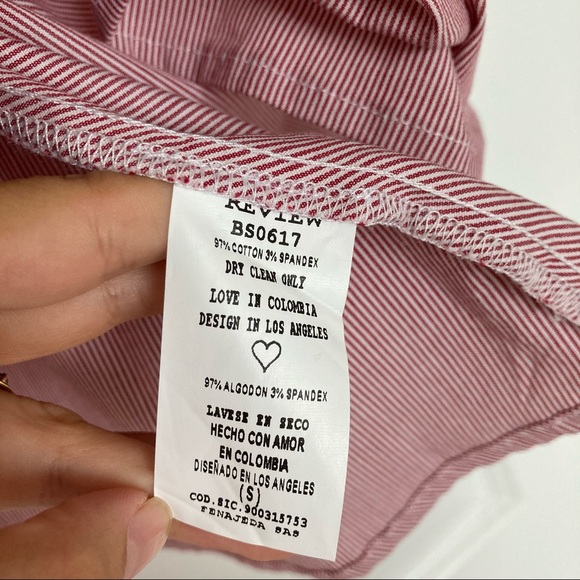 Red and white striped ruffle shirt - Picture 4 of 4